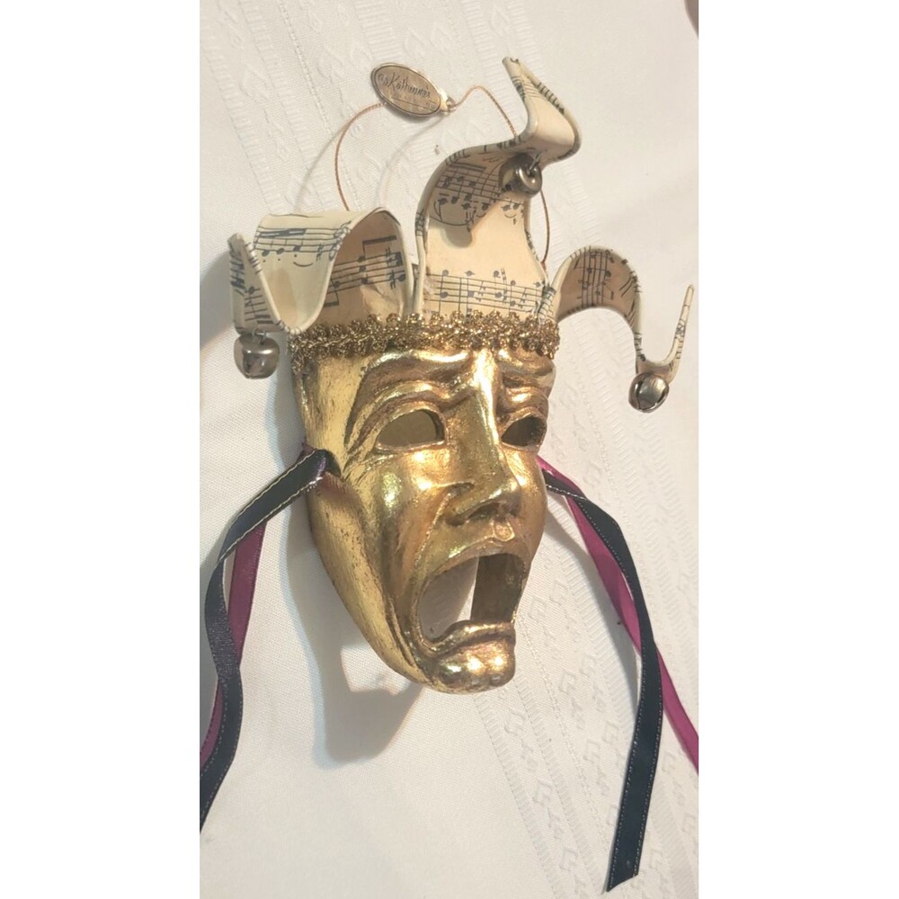 Wayne KLESKI Katherine's Collection Jester Theater Mask MARDI GRAS Bacchanalia